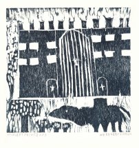 Abdoullah_Idmouh_woodcut_traesnit-slot-camels-castle-30x30cm_small.jpg